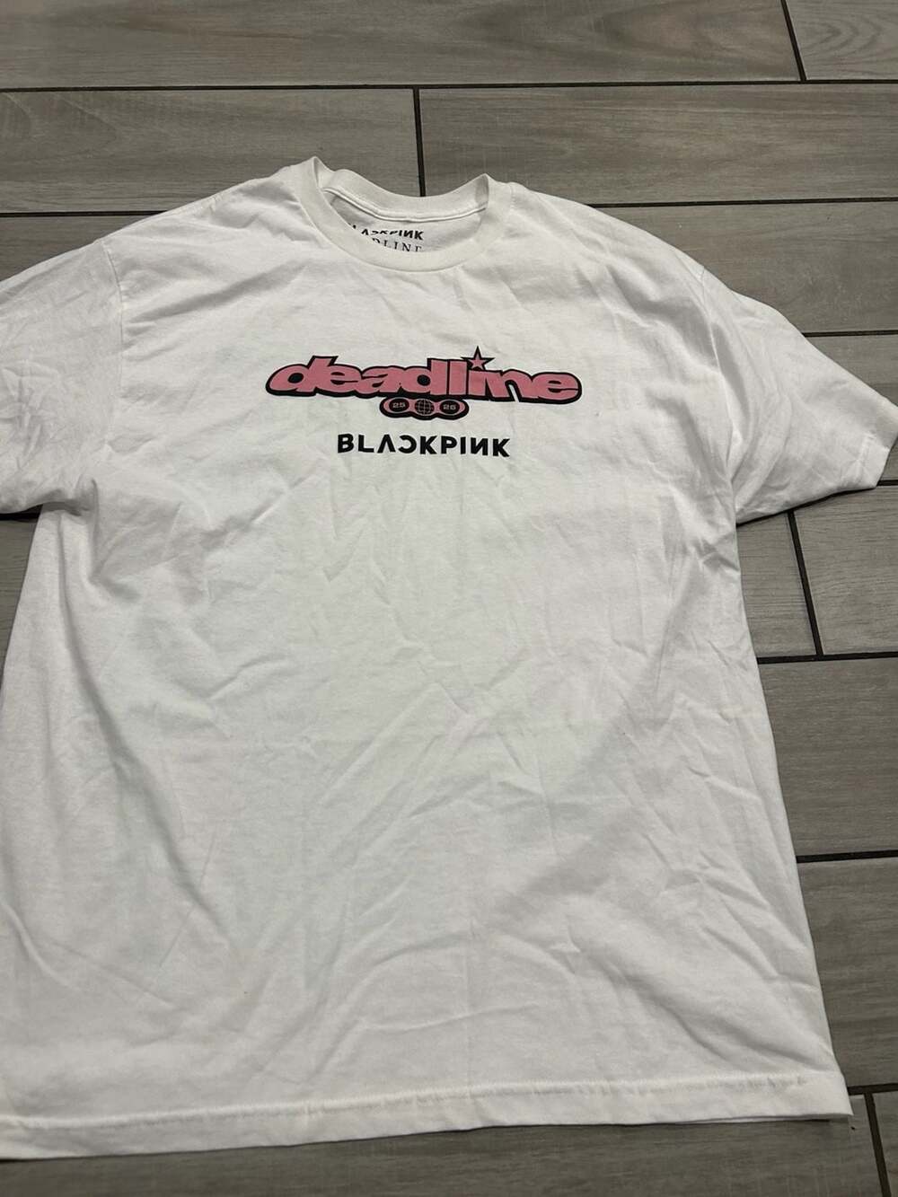 BLACKPINK DEADLINE WORLD TOUR T-Shirt - White - XL
